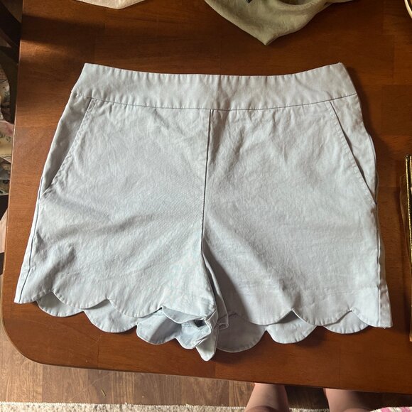 Fun Spring /Summer Light Blue Scalloped Shorts - Picture 6 of 10